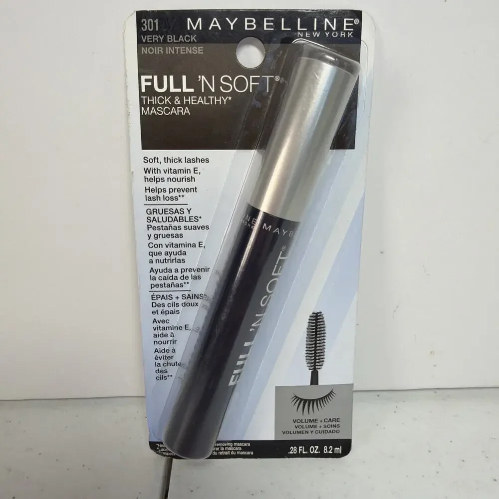 Maybelline Full ’N Soft Mascara 301 Very Black Thick & Healthy NEW